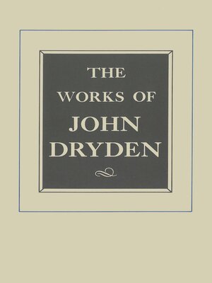 cover image of The Works of John Dryden, Volume IX